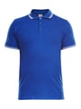 Heren Poloshirt Clique Amarillo 028219 Kobalt-Wit